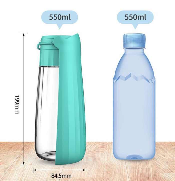 NNEDSZ Green Portable Dog Water Bottle - Leak-Proof Travel Pet Hydration Solution-2
